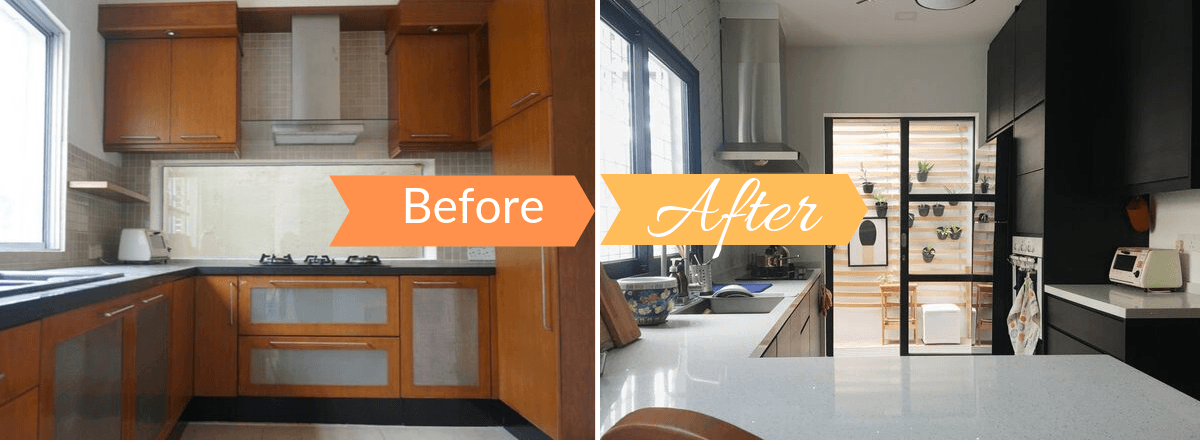 kitchen renovation before after